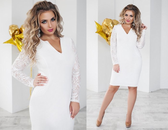 Белое торжественное платье