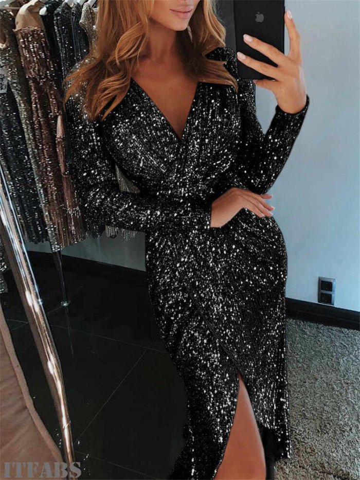 Шикарное блестящее платье