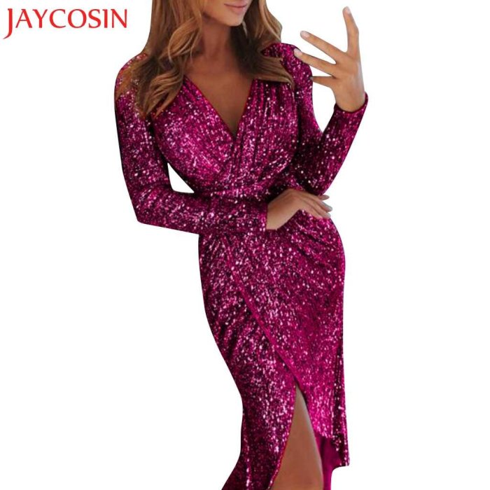 Блестящее вечернее платье