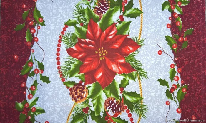 Новогодняя ткань для штор