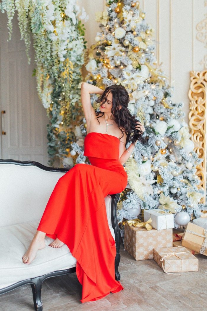 Новогодняя фотосессия для девушки