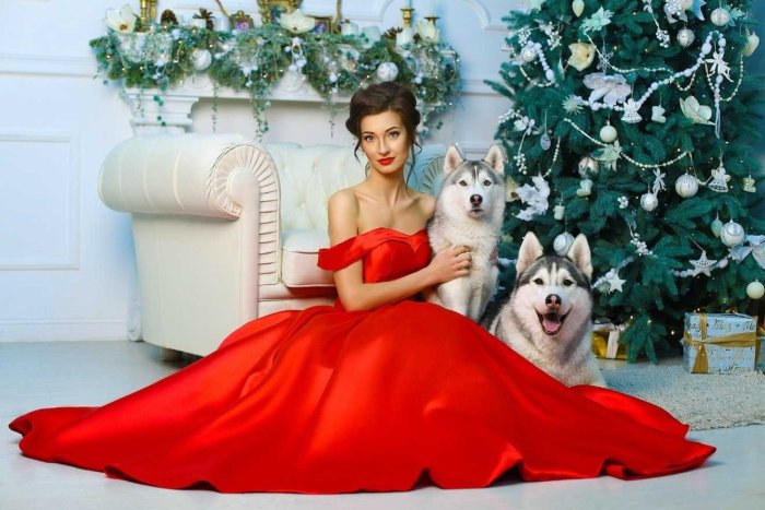 Новогодние платья для девушек