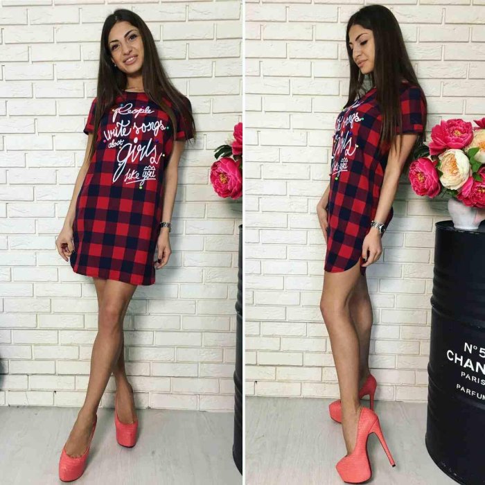 Красное платье на новый год