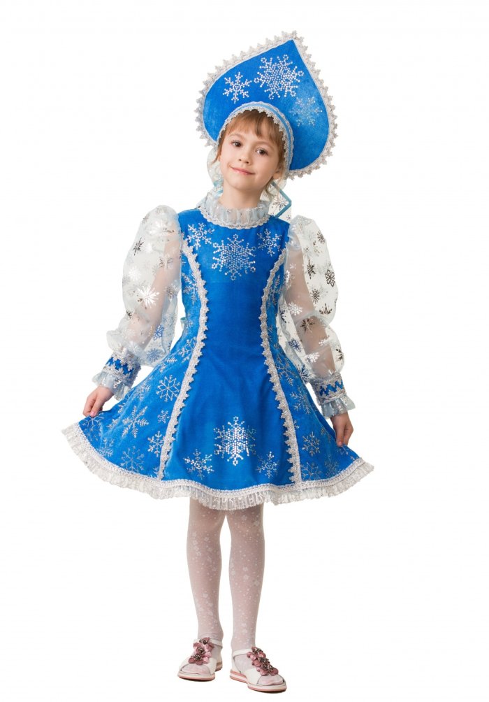 Батик костюм Снегурочка сатин
