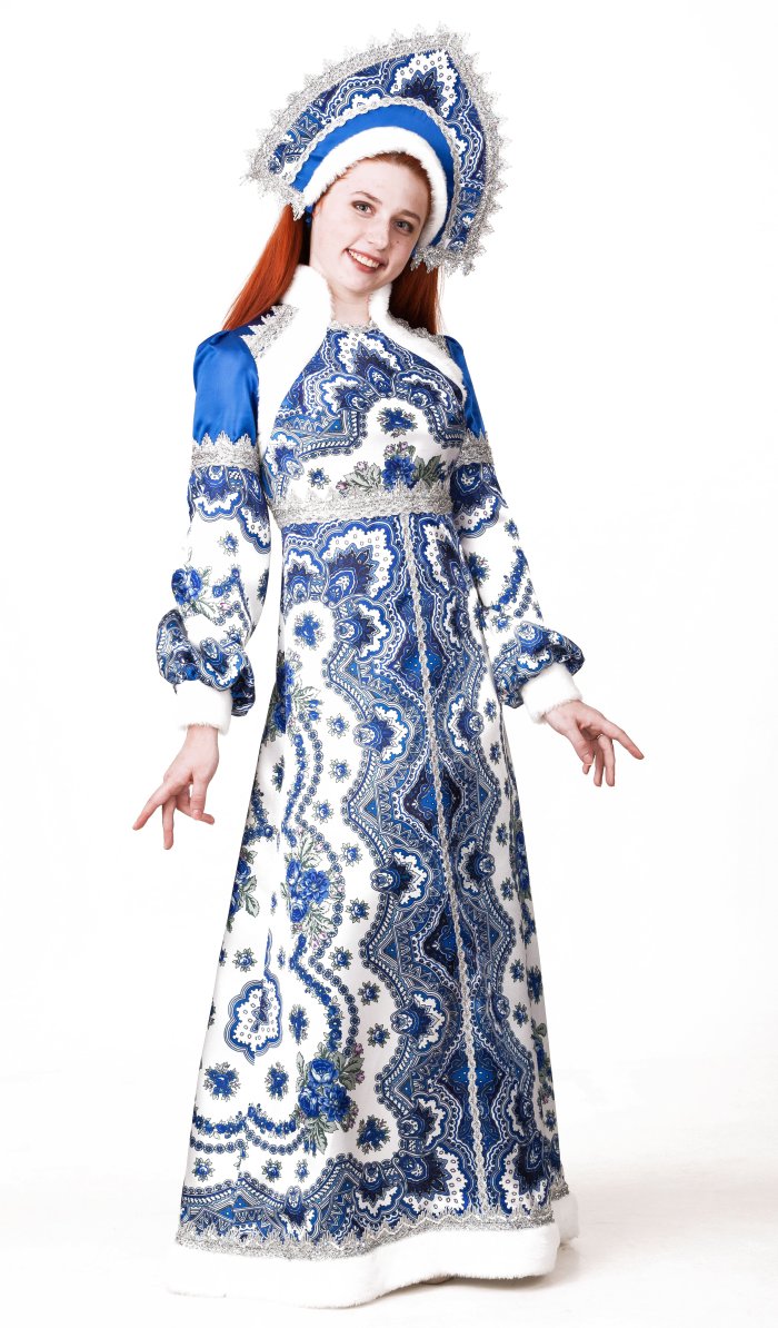 Карнавальный костюм батик Снегурочка