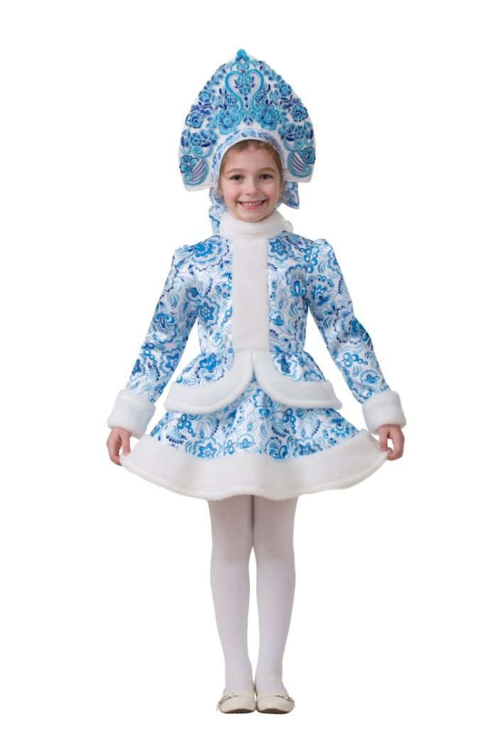 Снегурочка Гжель длинная (д/взр) р.50 1139