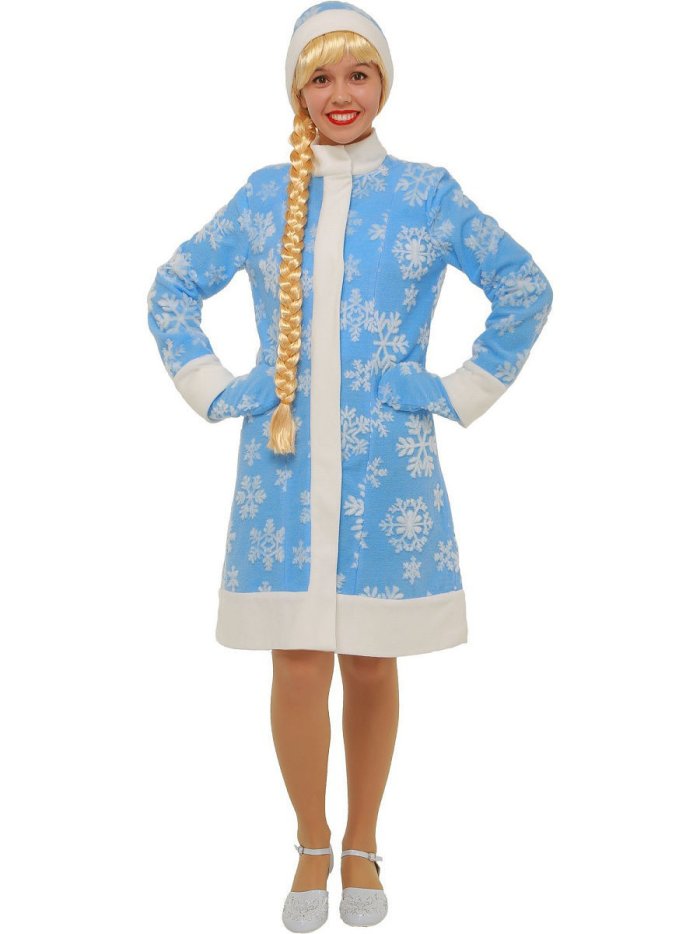 Костюм Снегурочка плюш р.32-34 181-32-34
