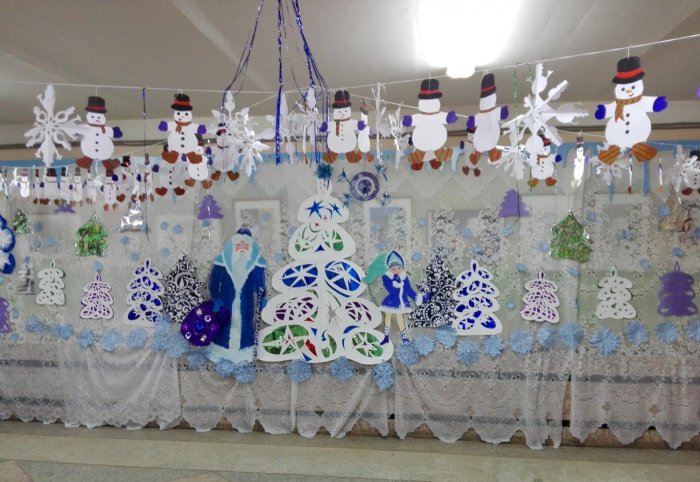 Украшение села к новому году