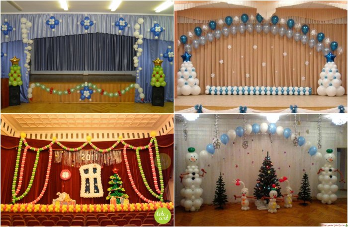 Новогоднее украшение актового зала