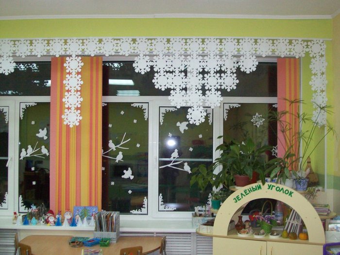 Украшение класса на новый го