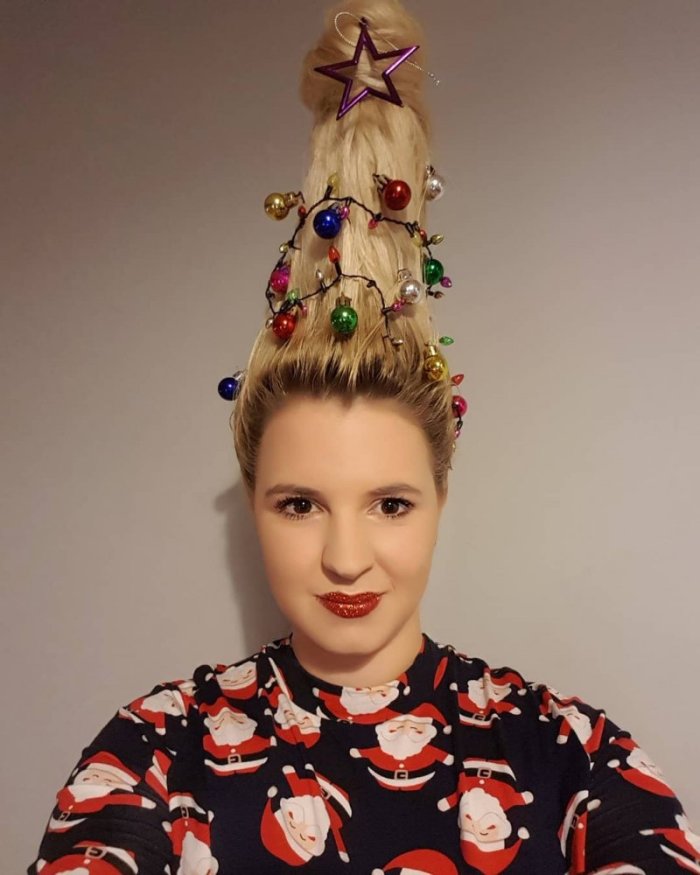 Необычные прически на новый год
