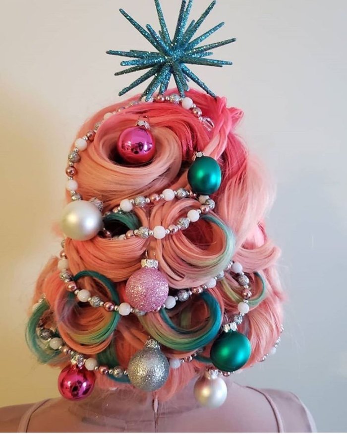 Необычная Новогодняя прическа
