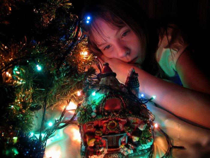 Фото с гирляндой