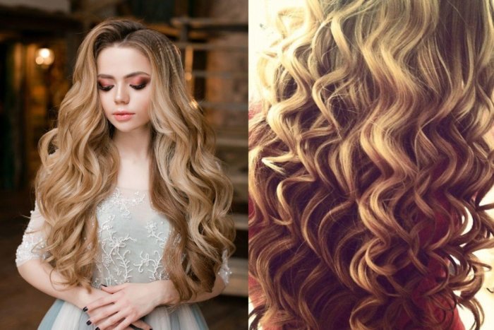 Локоны на длинные волосы