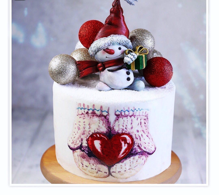 Украшение торта имбирным печеньем