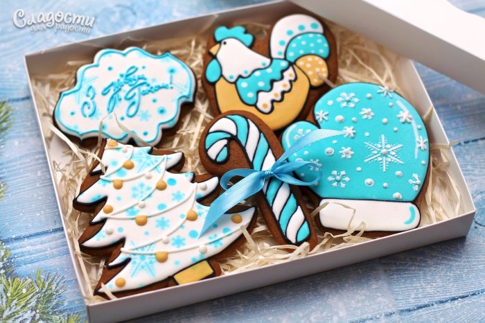 Пряник открытка с новым годом