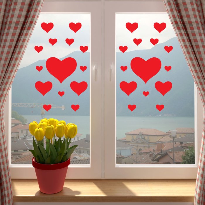 Сердечки для украшения комнаты