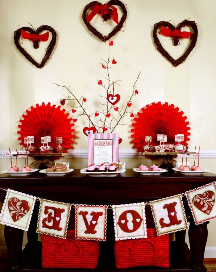 Украшение зала на день влюбленных