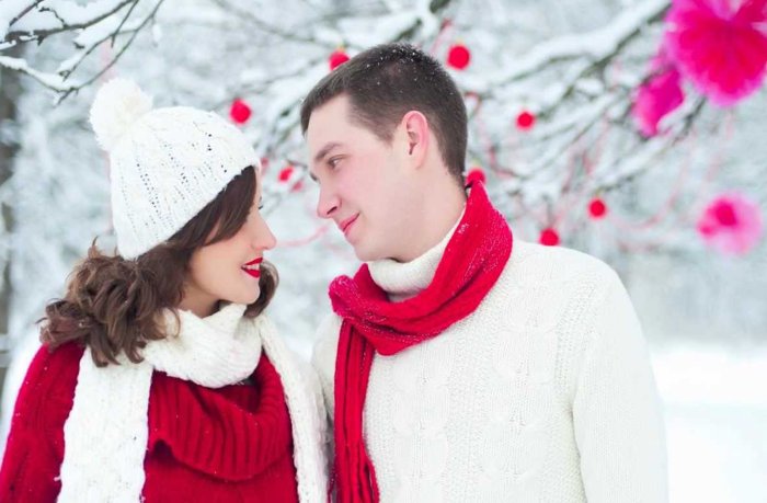 Фотосессия ко Дню влюбленных на улице