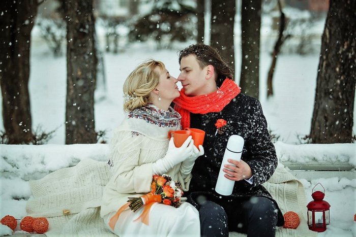 Свадьба зимой идеи для фотосессии
