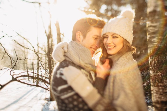 Лав стори зимой на улице