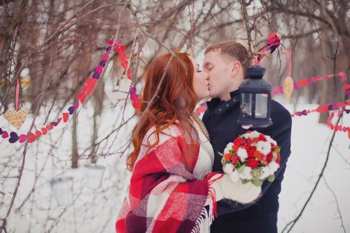 Необычные Свадебные фотосессии зимой