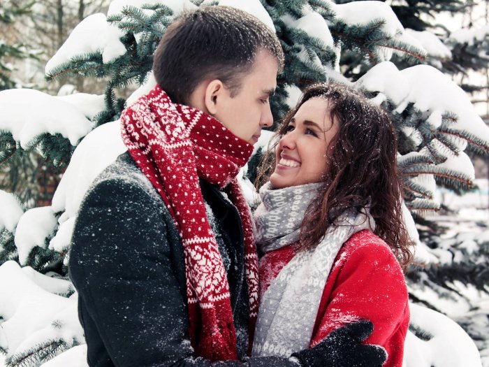 Влюбленные зимой