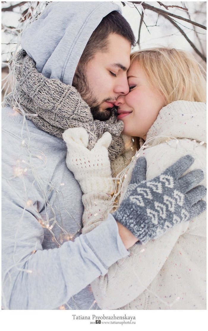 Зимняя фотосессия лав стори
