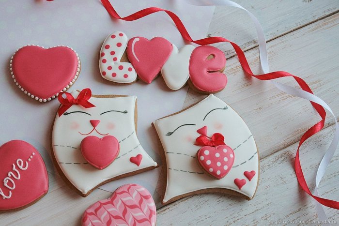 Пряники на день влюбленных