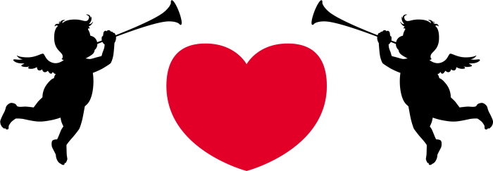 День Святого Валентина силуэт