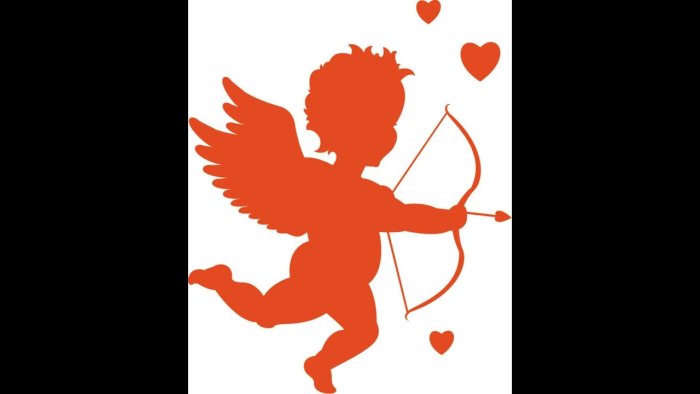 Купидон с копьем тату