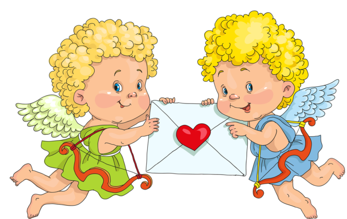 День Святого Валентина ангелочки