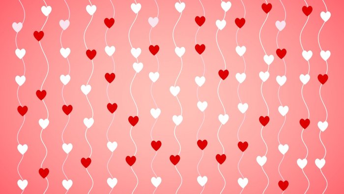 Красивое розовое сердце