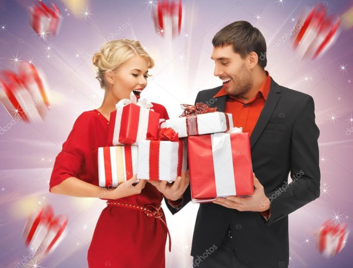 Парень и девушка новый год