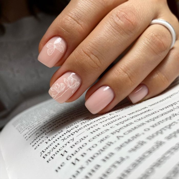 Маникюр на миндалевидные ногти 2020