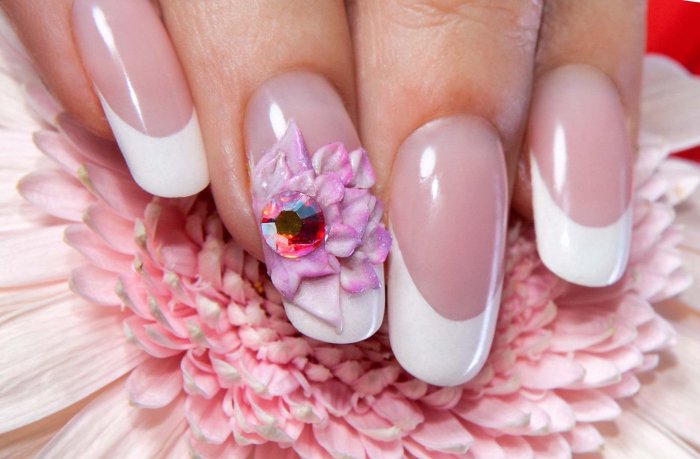 Ногти с цветочным принтом