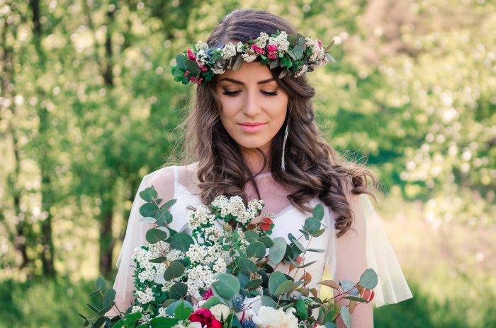 Фотосессия с венком