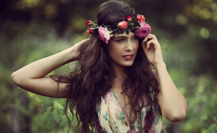 Фотосессия с венком на голове