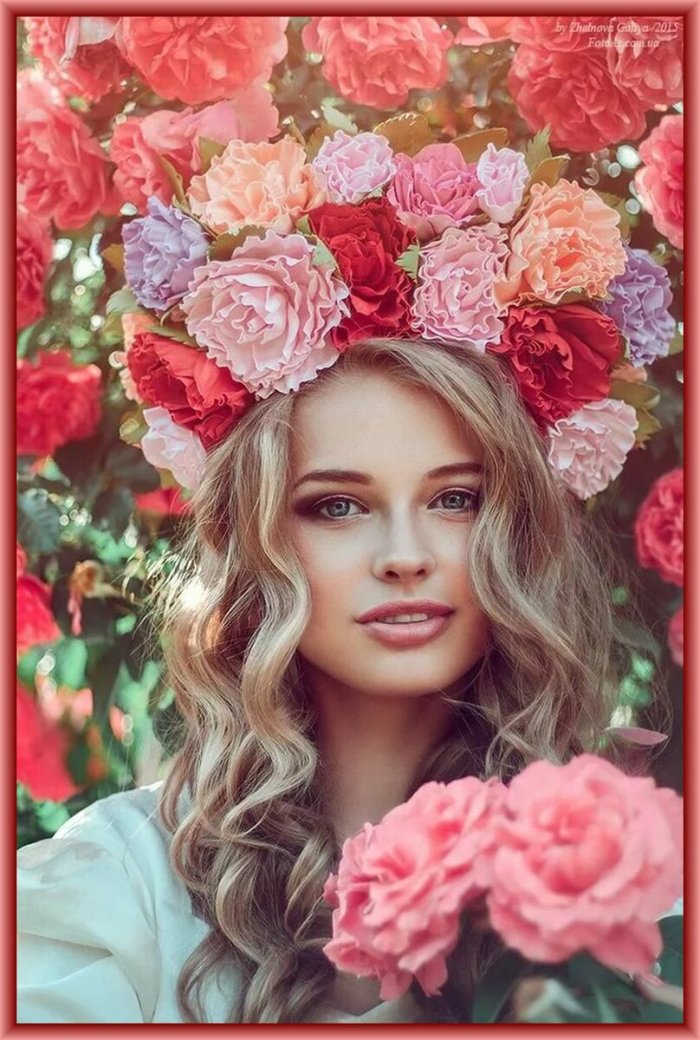 Девушка с цветами