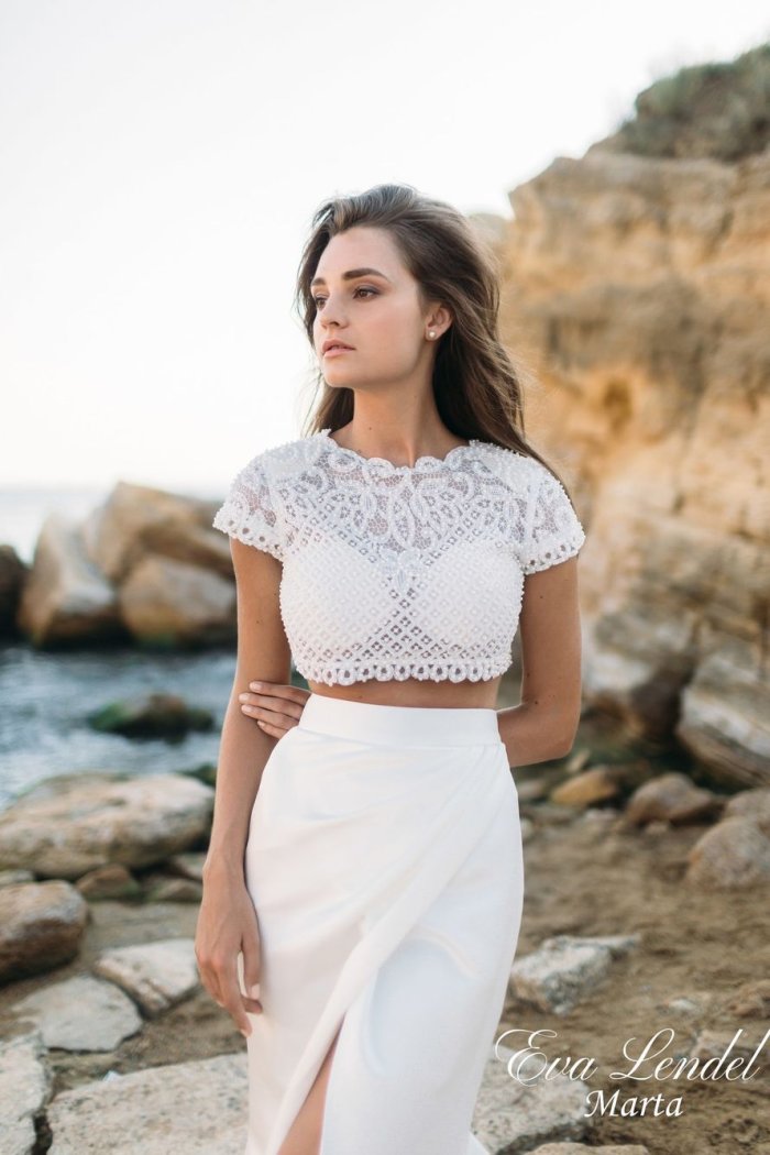 Свадебное платье кроп топ