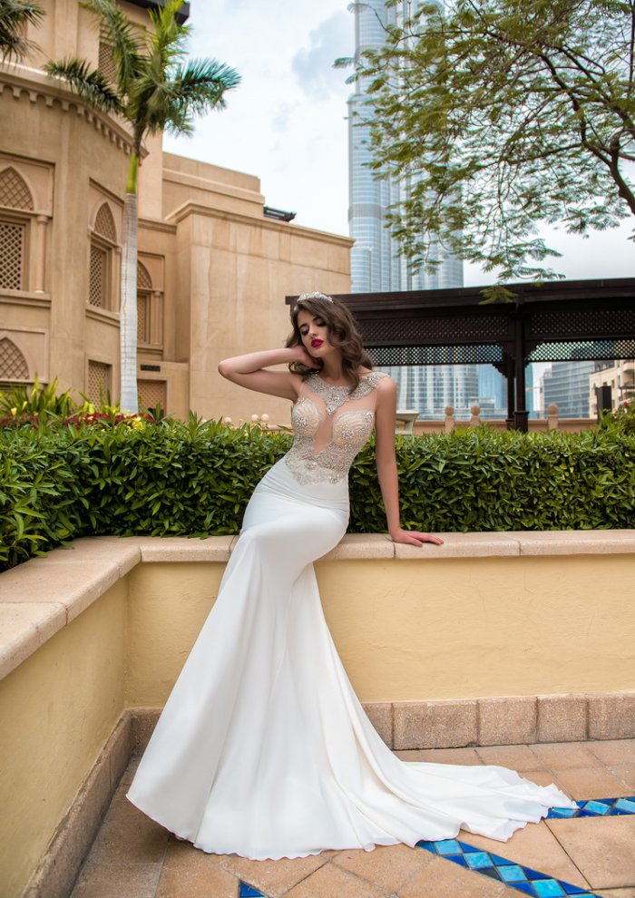 Короткие Свадебные платья кроп топ