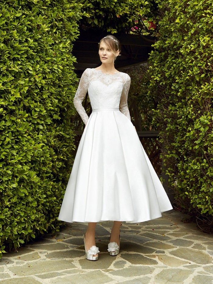 Свадебное плать я до щиколотки