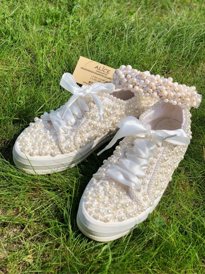 Кеды с кружевом