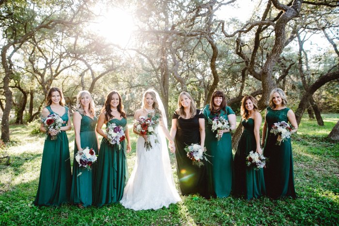 Подружки невесты в бирюзовом цвете