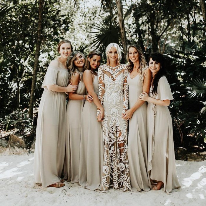 Платья подружек невесты в стиле бохо