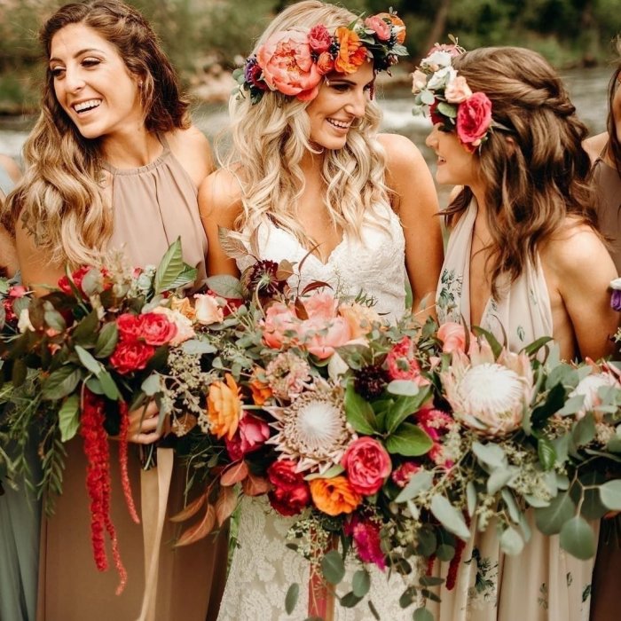 Свадьба в стиле бохо платье подружки