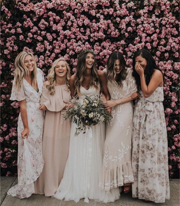 Подруги невесты в стиле бохо