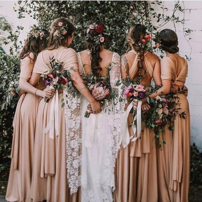 Свадьба в стиле бохо платье подружки невесты
