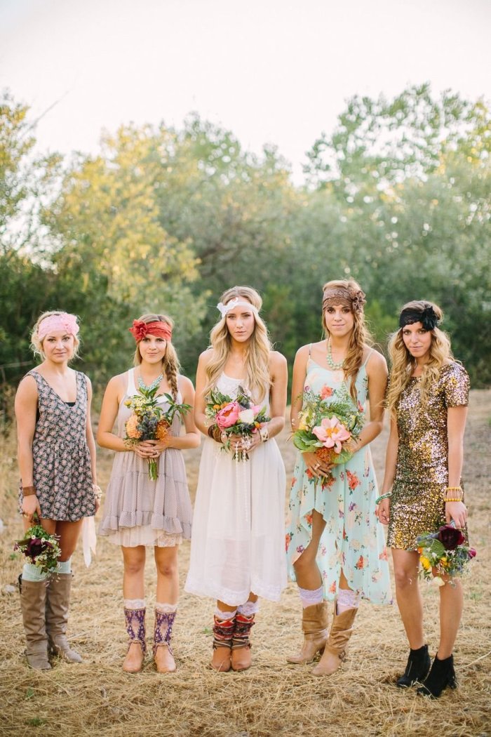 Свадьба рустик подружки невесты