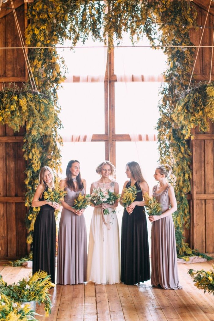 Свадьба в стиле бохо платье подружки невесты